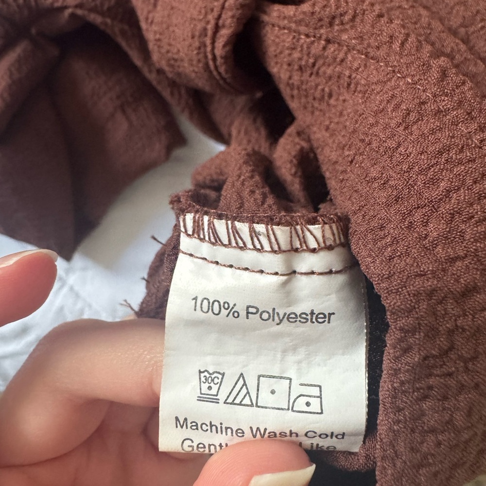 Women's Brown Twist Front Top - Picture 4 of 4